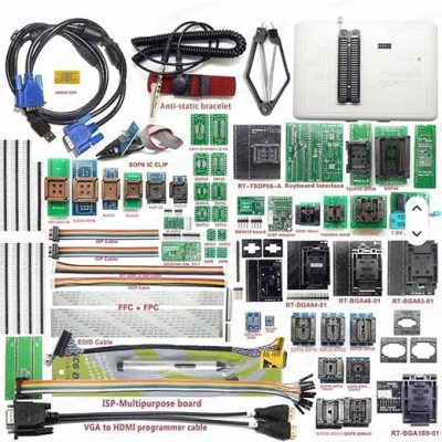RT809H Programmateur universel pour mémoires FLASH EMMC-NAND + adaptateurs : une solution complète