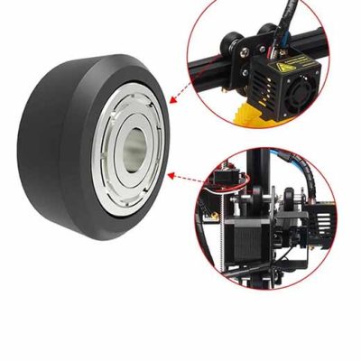 Roue 5mm de type V ou D avec roulement 625ZZ