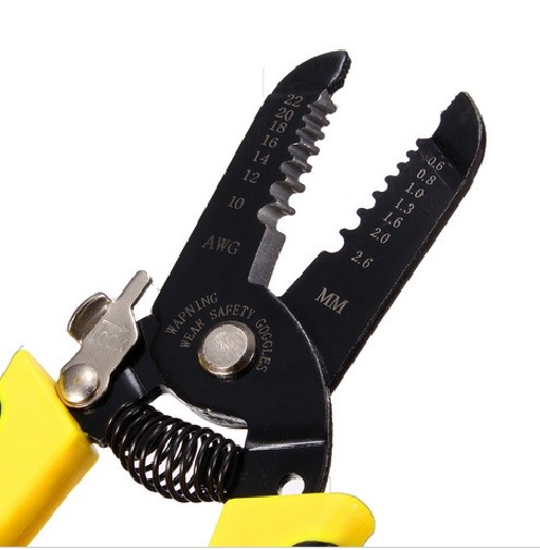 Pince à Dénuder Et Couper 2 En 1 - Pour Fils 10-22 AWG - AURSTORE - Outil Électricien Compact