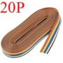 Câble en nappe, 20 voies, pas de 1.27mm, Multicolore (par mètre)