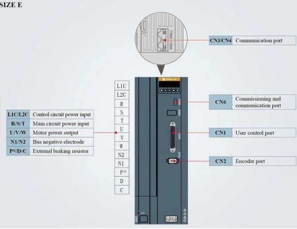 4KW AC 380V Servomoteur H4T4030BS26 3000rpm 17-bit encodeur absolu à aimant sortie RS485 + Driver + câbles – Image 3