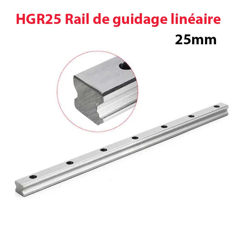 HGR25 Rail de guidage linéaire / HGH25CA bloc de guidage 25mm - A2itronic