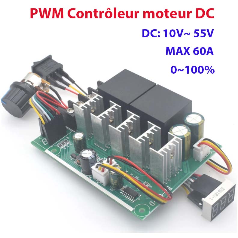 Contrôleur de vitesse de 12V DC pour DC Ventilateur interrupteur rhéostat -  Chine Gradateur PWM à contrôleur de vitesse, moteur à courant continu