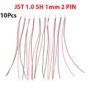 10Pcs Mini Micro JST 1.0 SH 1mm 2 broches femelles avec fils de câbles 100MM