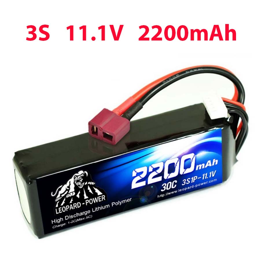 2200mAh 11,1V 30C Batterie LiPo T Plug