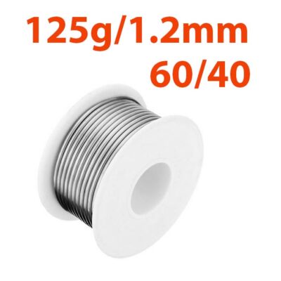 125g/1.2mm, Fil à souder étain/plomb 60/40 à base de résine, 1,2mm, 125g