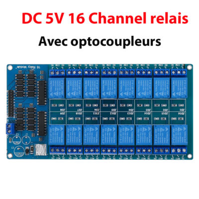 16-Channel Module de relais 5V avec optocoupleurs