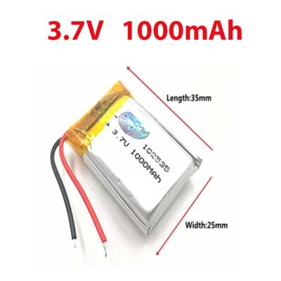 3.7V 1000mah Batterie lithium polymer 102535