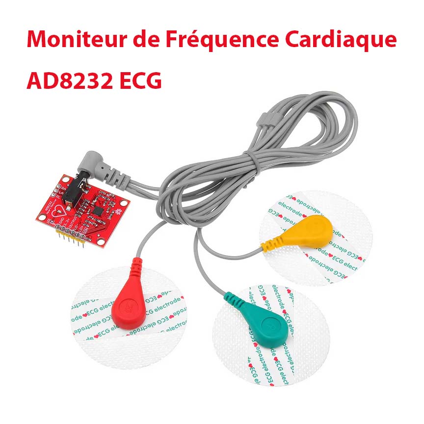 AD8232 ECG Moniteur de Fréquence Cardiaque