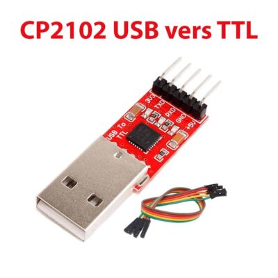 CP2102 Convertisseur USB vers TTL pour 3,3 V et 5 V avec câbles
