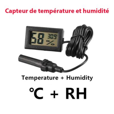 Capteur de température et humidité d’intérieur avec Mini écran LCD numérique