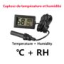 Capteur de température et humidité d'intérieur avec Mini écran LCD numérique