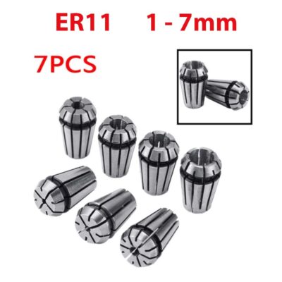 ER11 – Jeu de 7 Pinces à ressort 1-7mm pour CNC