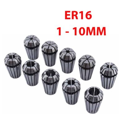 ER16 – Jeu de 10 Pinces à ressort 1-10mm pour CNC avec boitier