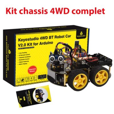 Kit chassis robot 4 roues module Bluetooth multi-fonctions V2.0