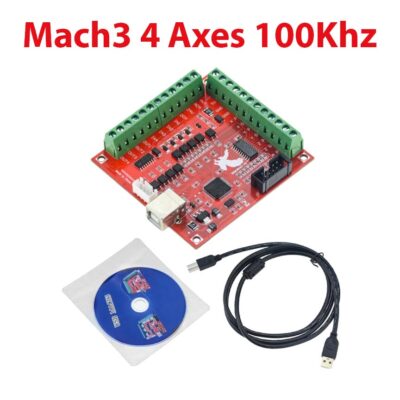 Mach3 4 Axes 100Khz Carte de Contrôle Moteur Pas à Pas Interface CNC avec Câble USB (Breakout)