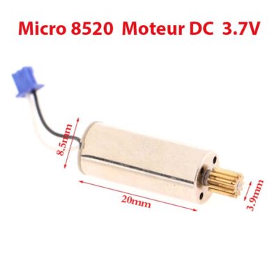 Micro 8520, Moteur DC Coreless 3.7V sans noyau, 8.5mm x 20mm, 46000 tr/min