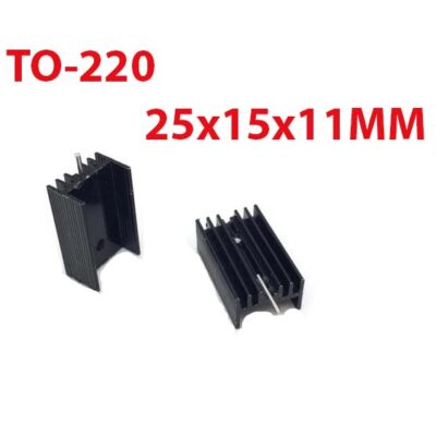 Radiateur Dissipateur Thermique pour TO-220 20x15x10mm Noir