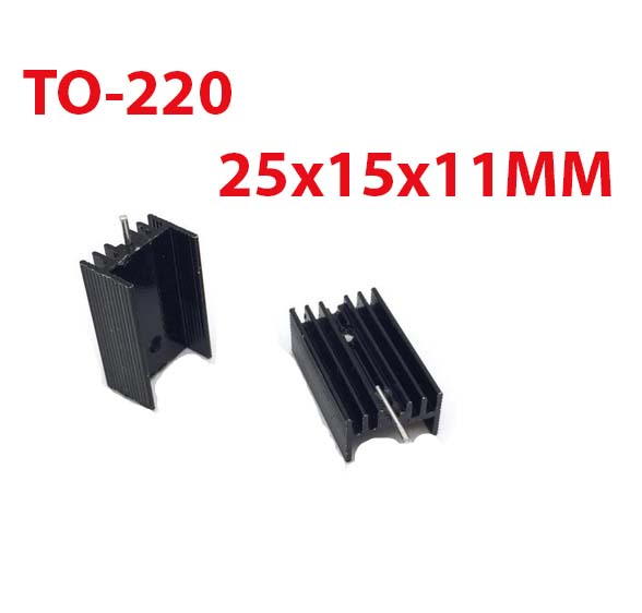 Radiateur Dissipateur Thermique pour TO-220 20x15x10mm Noir