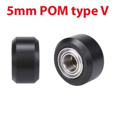 Roue type V 5mm POM noire pour Machine CNC