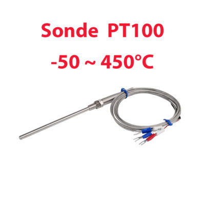 Sonde RTD PT100 -50 ~ 450°C M8 3 fils 2M