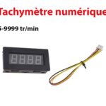 Dongker Compte-tours Compte-tours Numérique LED DONGKER - AC 230V/110V - Capteur Hall - Précision ±0.1% - Pour Moteurs Mesure Vitesse Moteur