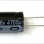 Condensateur électrolytique aluminium 4700, 16V dc