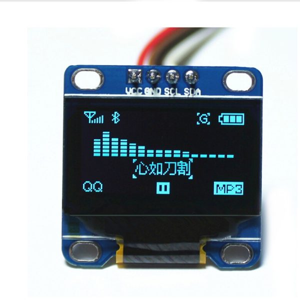 0.96 IIC SPI Série 128X64 OLED LCD LED Module D'affichage Pour Arduino (Blue)