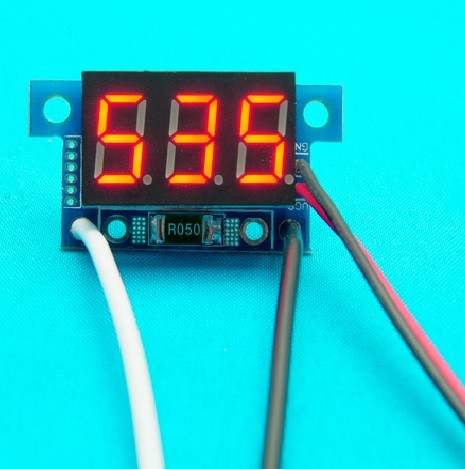 Afficheur rouge ampèrmetre - 0 à 10A DC 0,36pouces
