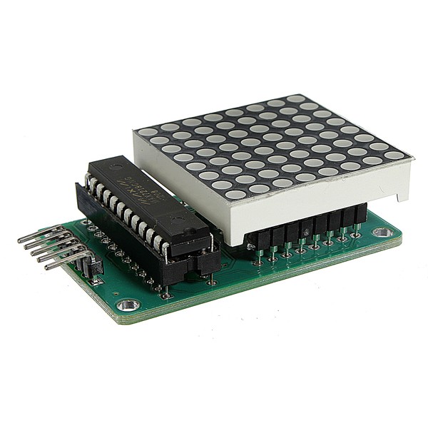 ARCELI Lumière Rouge de Module de Matrice de Points MAX7219 pour Le microcontrôleur Arduino 4 dans 1 Affichage avec la Ligne 5pin 