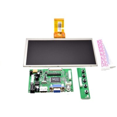 Moniteur 7 pouces LCD avec module (HDMI+VGA+2AV) pour Raspberry PI / Pcduino / Cubieboard – (1024 x 600)