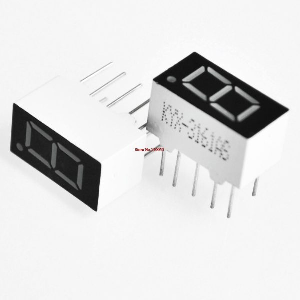 7segment 0.36" LED, Rouge, 1 chiffres, Rouge Annode commun