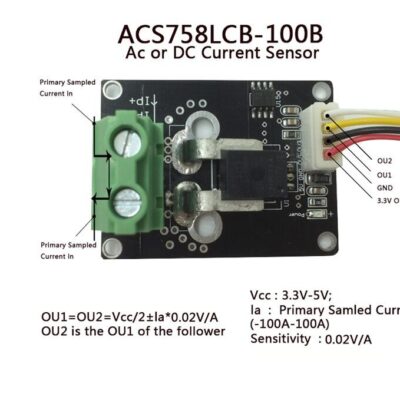 ACS758LCB-100B ±100Amp AC/DC Module capteur de courant