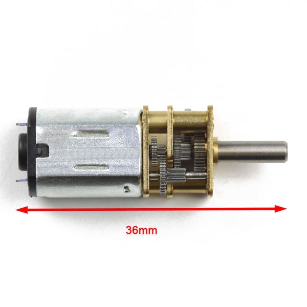 Micro moteur 15:01 MP - Axe 3mm D - engrenage métal