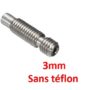 Gorge de buse pour extrudeur 3mm (sans téflon)