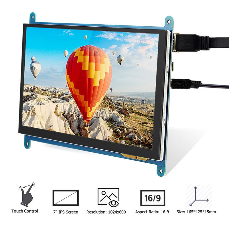 7 pouces écran LCD HDMI tactile 1024X600 avec câble USB