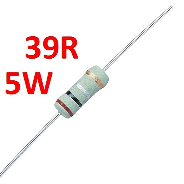 5W 39R 5% Résistance à film métallique