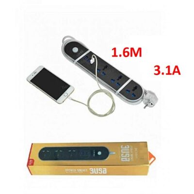 DIGITPLUS DP3301 3 Power Socket + 3 USB 3,1A – 1,6M