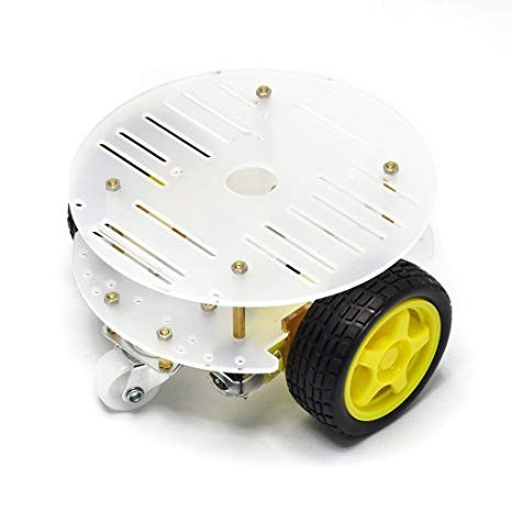 Mini chassis rond 2 roues pour robot