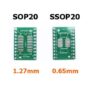 SOP20 SSOP20 TSSOP20 0.65/1.27mm à DIP20 2.54mm PCB convertisseur