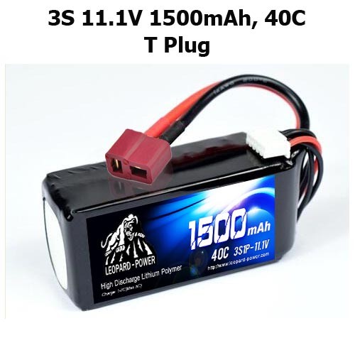 11.1V 1500mAh, 40C, Batterie Lipo 3S