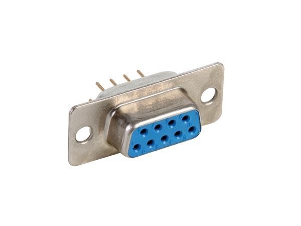 Connecteur sub-d femelle 9 broches pour circuit imprime