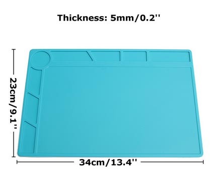 Tapis de soudage en silicone (antistatique) 34x23cm