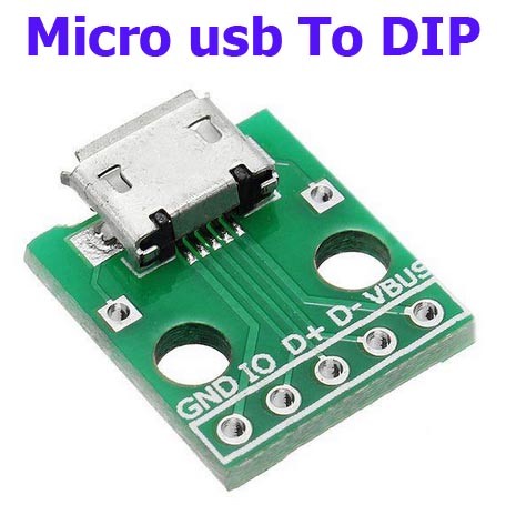 Adptateur Micro USB vers Dip Femelle PCB