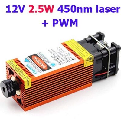 12V 2.5W 450nm module laser bleu pour gravure avec PWM