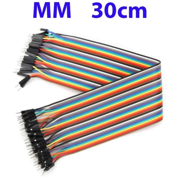 MM, 30cm 40pcs 2.54MM Mâle à Mâle Fil Dupont