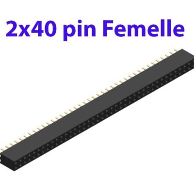 2×40 pin connecteur femelle (80 pin) – 2,54mm