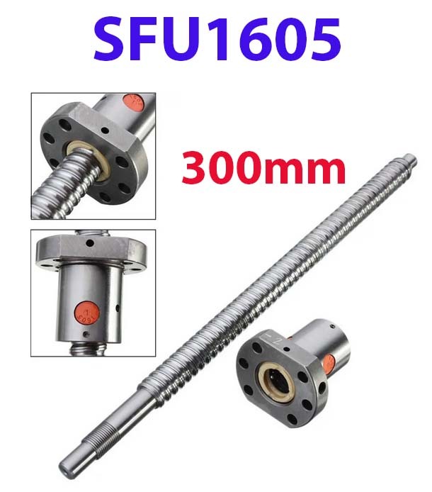SFU2005 1000mm Kit Vis à billes 20mm par 1000mm avec écrou et