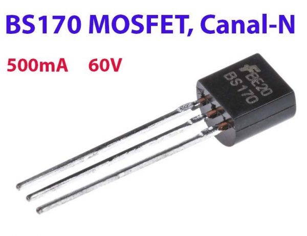 BS170 MOSFET, Canal-N, 500 mA 60V TO-92