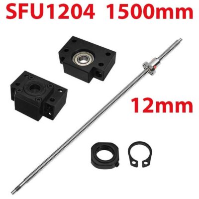 SFU1204 1500mm Kit Vis à billes 12mm par 1500mm avec écrou et paliers (BK10 + BF10)